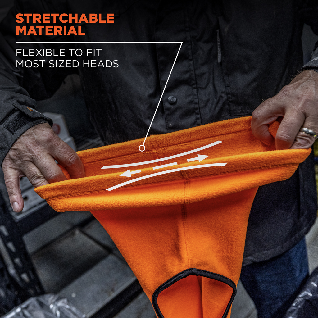 6821 Orange Balaclava Face Mask Fleece