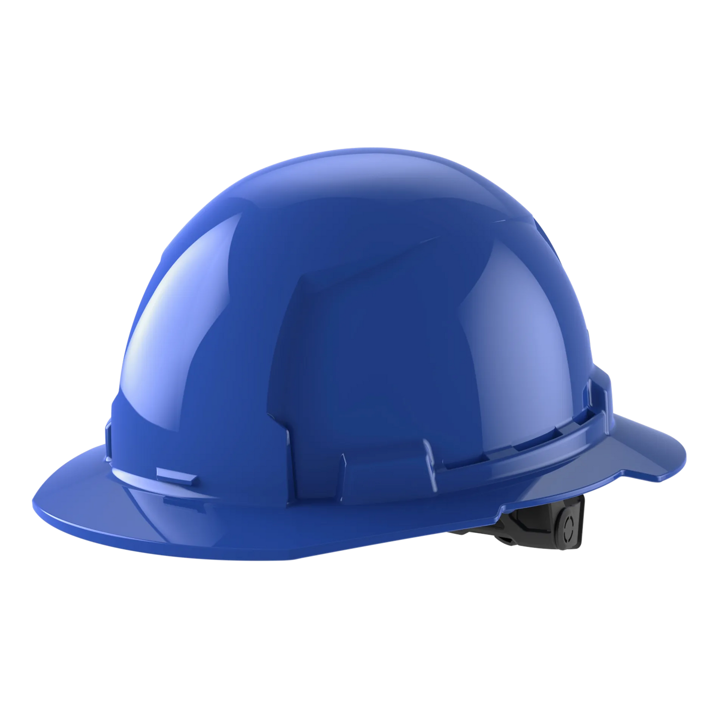 Bolt™ Full Brim Hard Hat White/6pt Ratcheting Suspension - Type 1, Class e, Blue