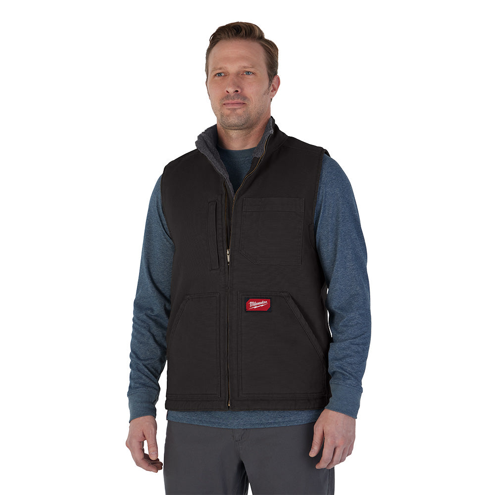 Gridiron™ Sherpa-lined Vest - Black, Sz: 2X
