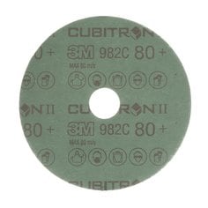 3M™ Cubitron™ II Fibre Disc, 982C, 80+, 5 in x 7/8 in