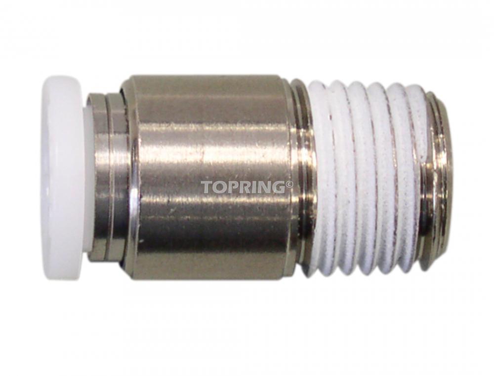 5/16 in. Push-to-Connect to 1/4 (M) NPT Hexagonal Adapter, Topfit Model