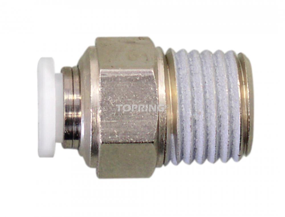 1/8 in. Push-to-Connect to 1/8 (M) NPT Adapter, Topfit Model
