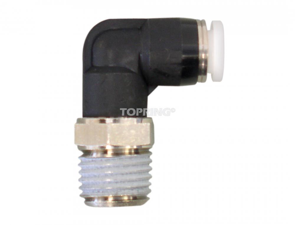 Adaptateur coude push-to-connect de 1/4 po à 1/4 (M) NPT, modèle Topfit