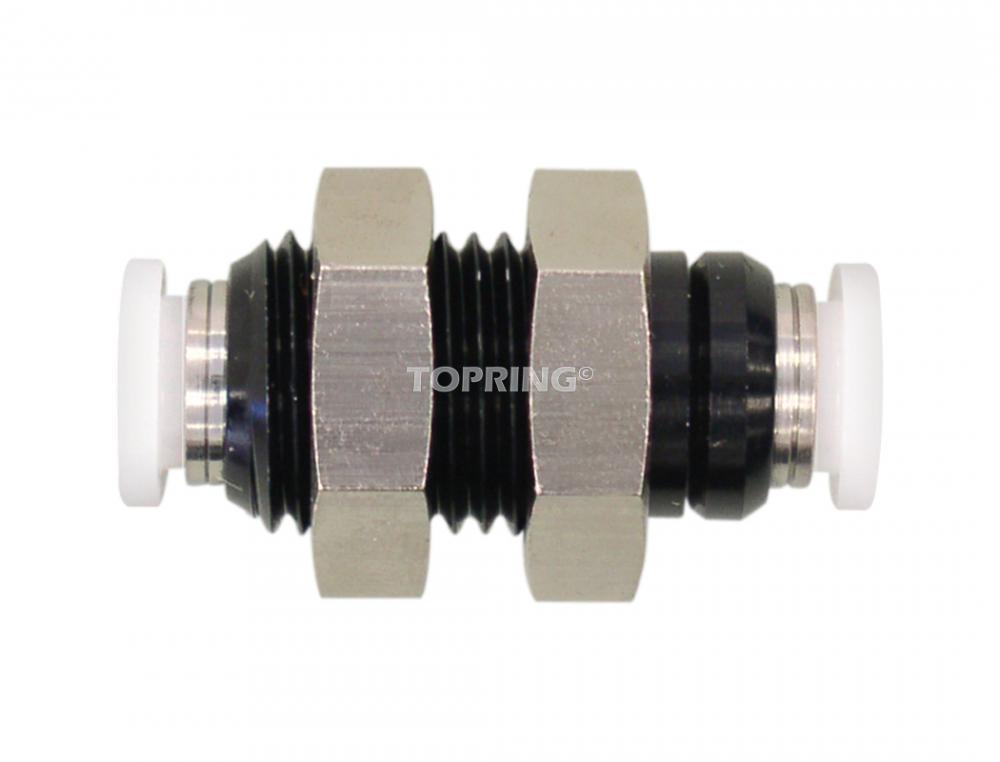 1/4 in. Push-to-Connect Bulkhead Union, Topfit Model