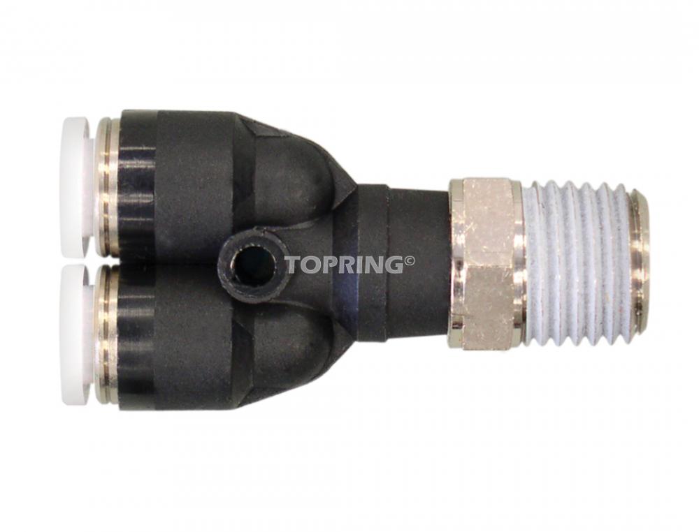 1/4 in. Push-to-Connect to 1/4 (M) NPT Y Adapter, Topfit Model