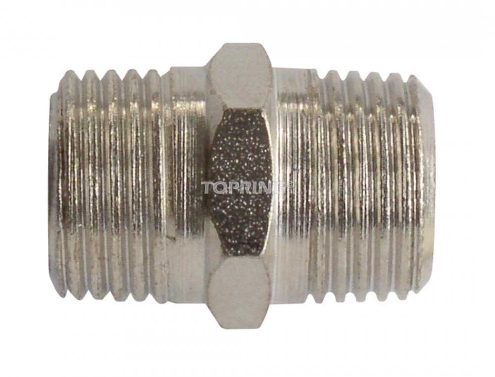 Brass Hexagonal Union 1/4 (M) BSPT