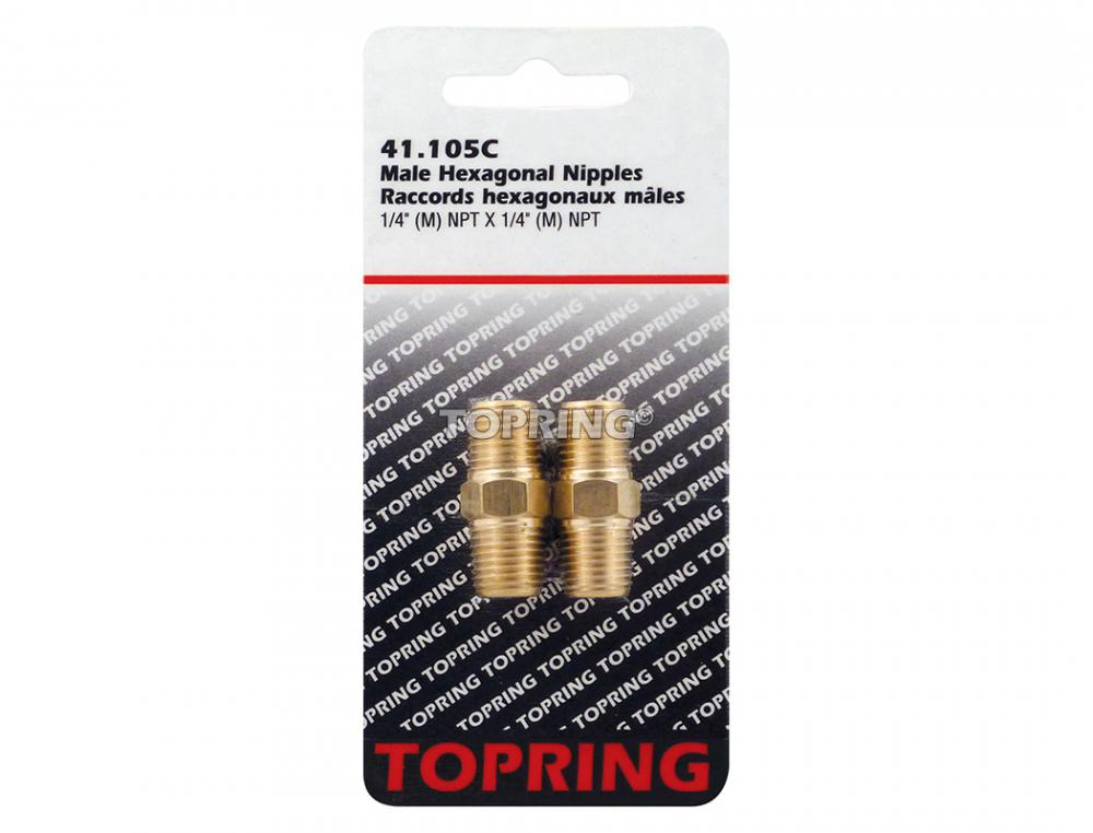 Brass Hexagonal Union 1/4 (M) NPT