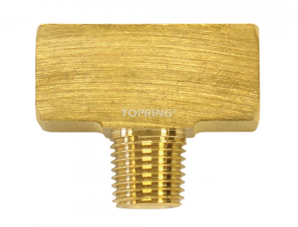 Brass Tee Adapter 1/4 (F) to 1/4 (M) NPT