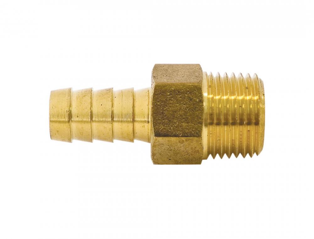 Brass Rotary Hose Barb Adapter 1/2 to 1/2 (M) NPT