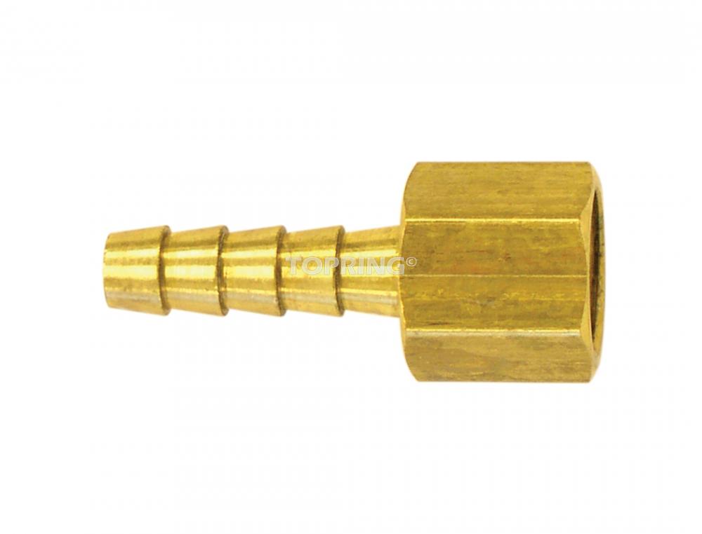 Brass Hose Barb Adapter 3/8 to 1/4 (F)
