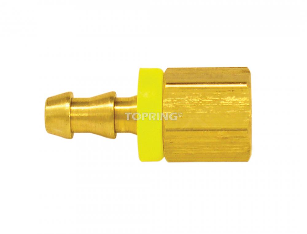 Brass Push-On Hose Barb Adapter 1/4 to 1/4 (F) NPT