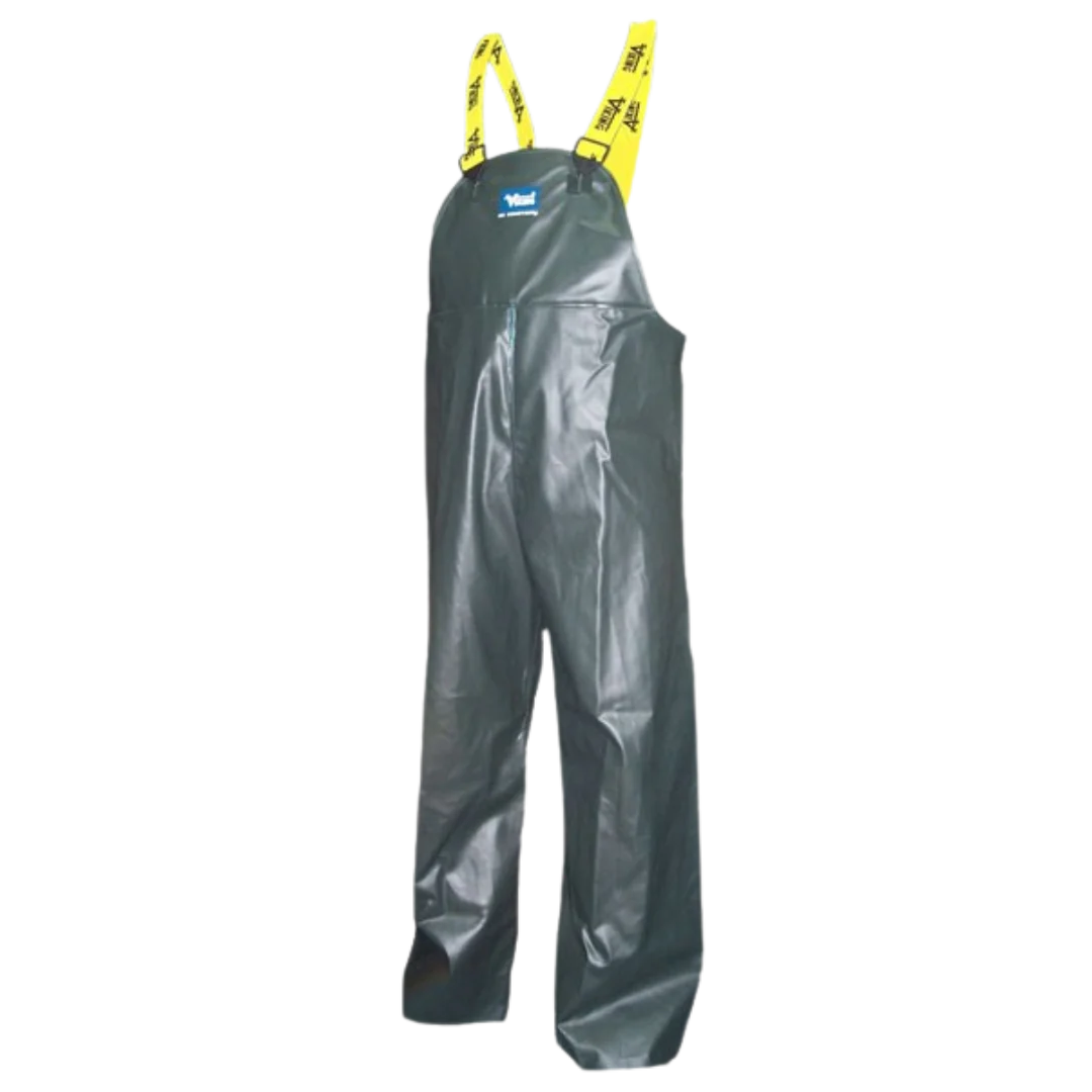 Viking Journeyman® Chemical Protection Bib Pants, Dark Green, PVC/polyester, XL