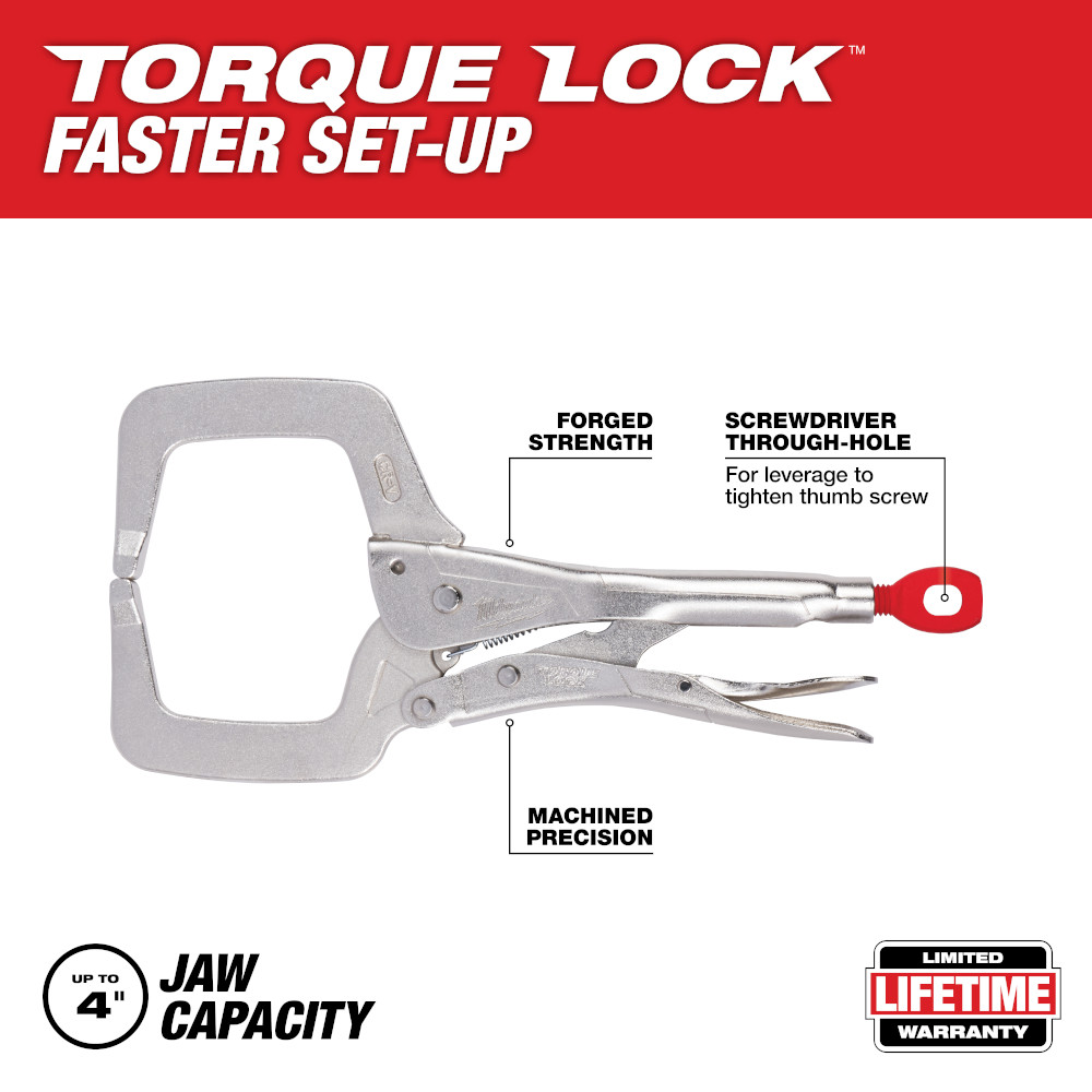 Torque Lock Locking C-Clamp 11in Regular Jaws