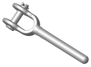Crosby® HG-4037 Jaw End Fittings, Hot-dip Galvanized Steel, 7/8" x 12"