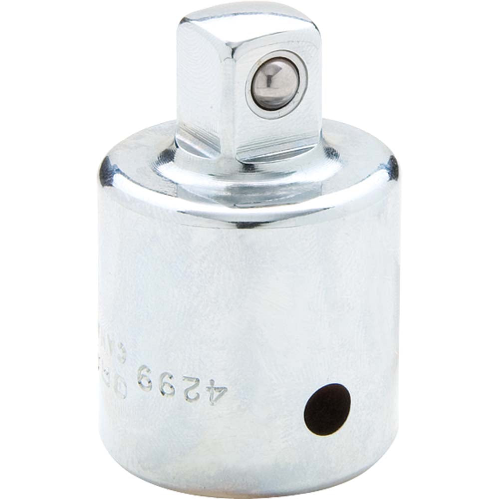 Adaptateur chromé 3/4", 3/4" femelle vers 1/2" mâle