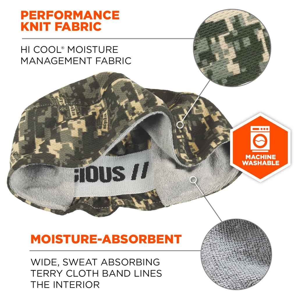 6630 Camo High-Performance Terry Cloth Skull Cap