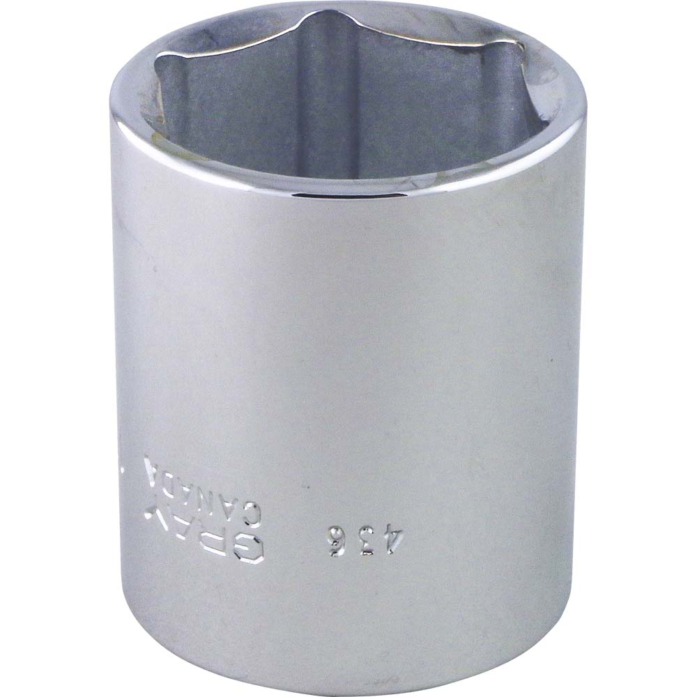 Chrome Socket 1/2" Drive, 1-1/4" Hex, 6 Point
