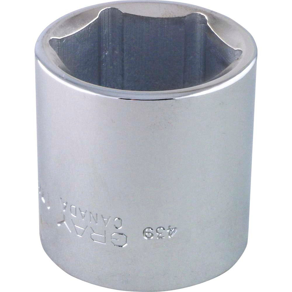 Chrome Socket 1/2" Drive, 1-7/16" Hex, 6 Point
