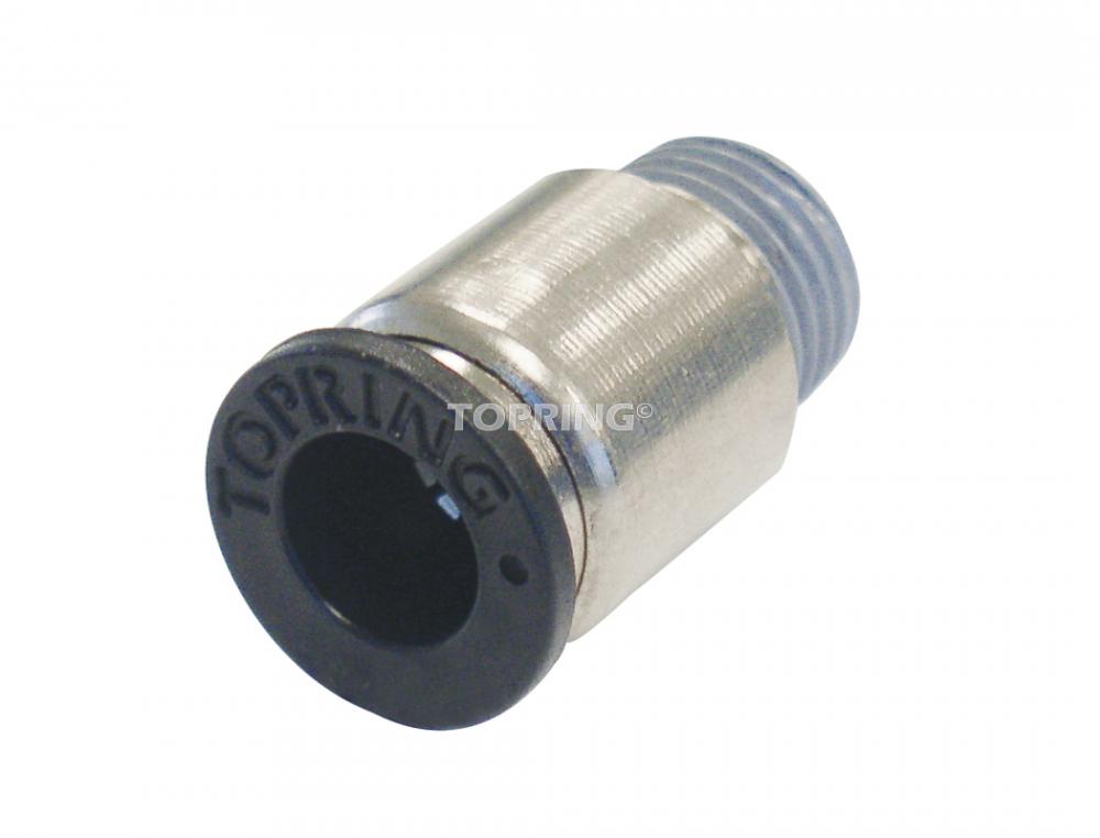 1/4 in. Push-to-Connect to 1/8 (M) NPT Adapter With Hexagonal Hole, PBT, Maxfit Model