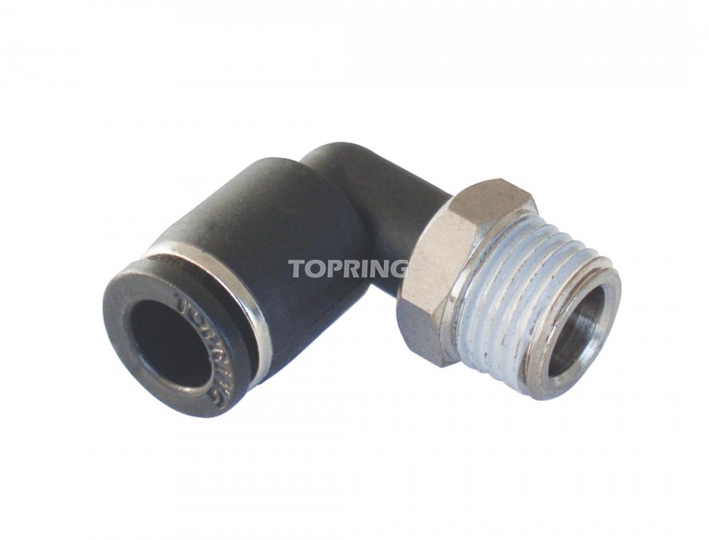 Adaptateur coudé 1/4 po. à 1/8 (M) NPT à raccordement rapide, modèle Maxfit