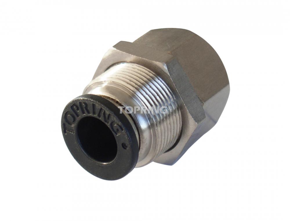 1/4 in. to 1/8 (F) NPT Push-to-Connect Bulkhead Adapter, Maxfit Model