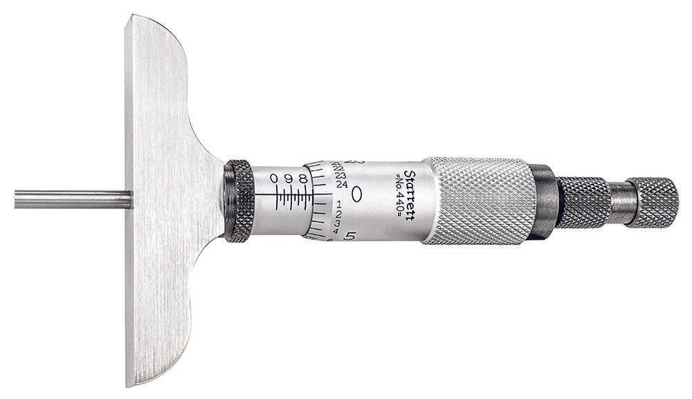 Micrometer Depth Gage 0-3" Range 2-1/2" Base