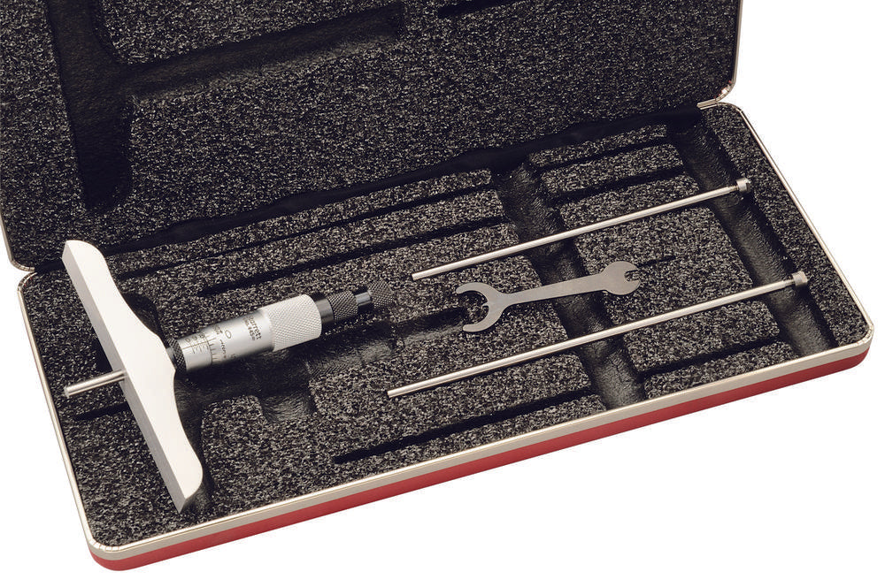 Jauge de profondeur micrométrique, 0-3", base 4"
