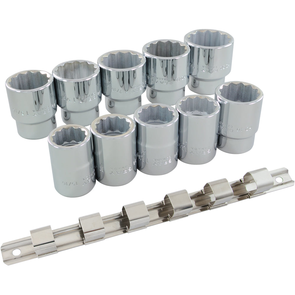 Jeu de douilles 3/4", 12 pans, 10 pièces