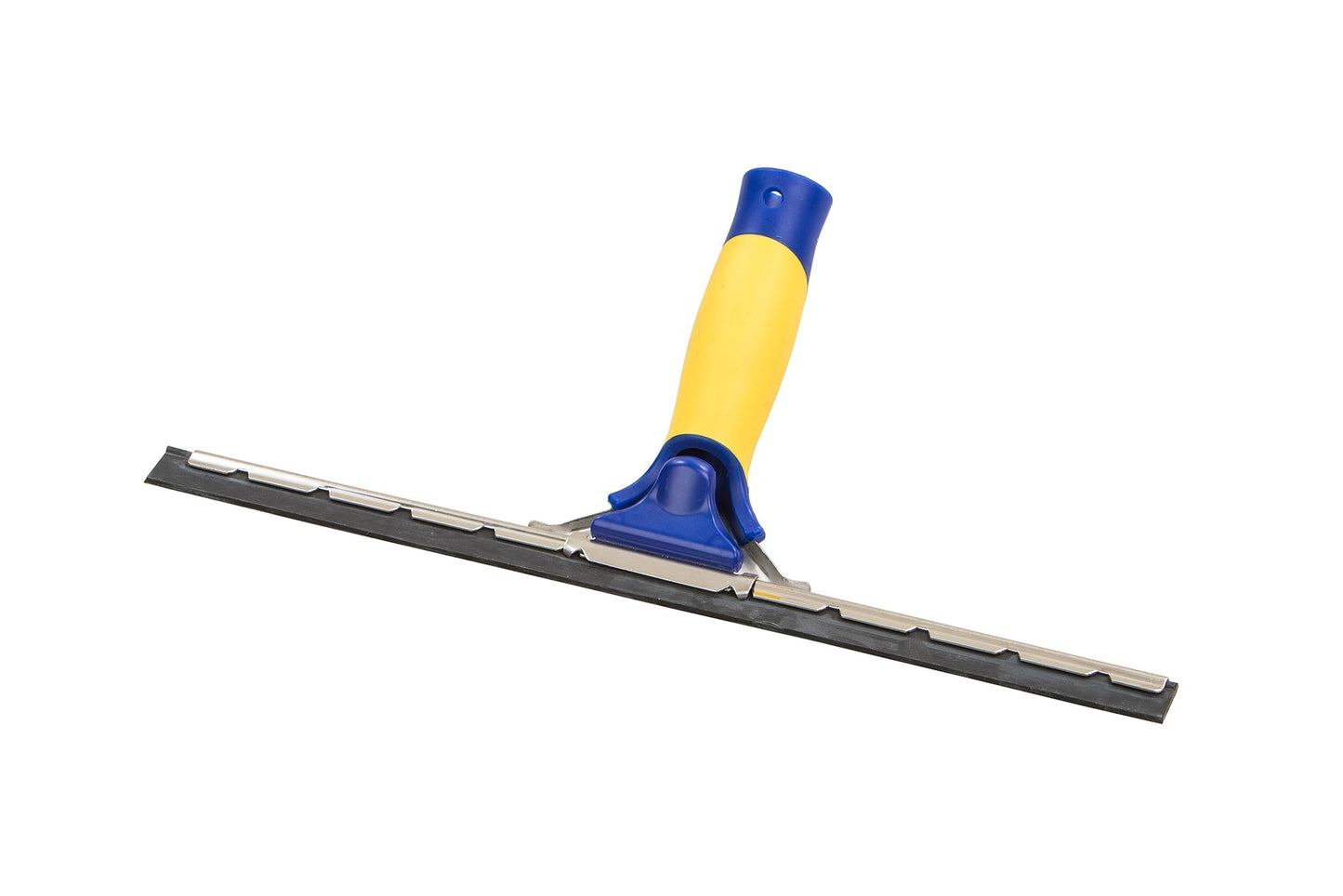 Poignée en acier inoxydable complète avec raclette et lame de caoutchouc 14" (35cm)