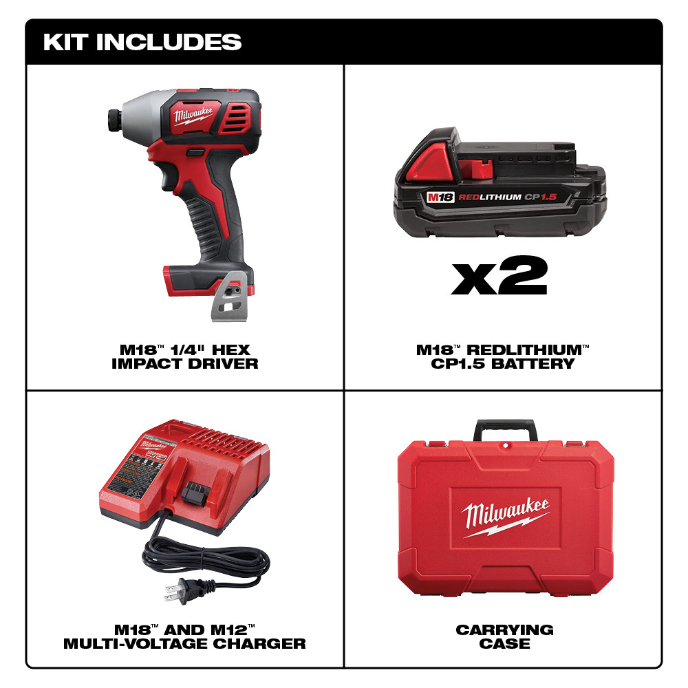 M18™ 1/4 In. Hex Impact Driver CP Kit