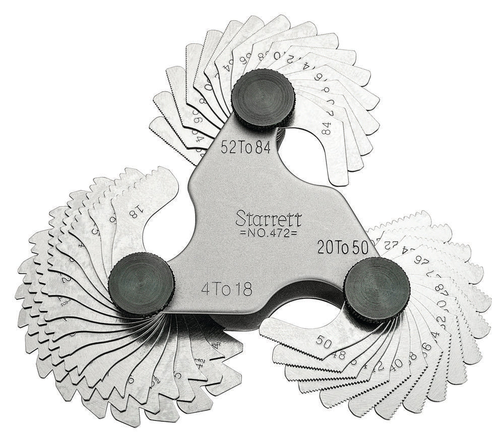 472 Screw Pitch Gage 4-84 TPI 51 Leaves