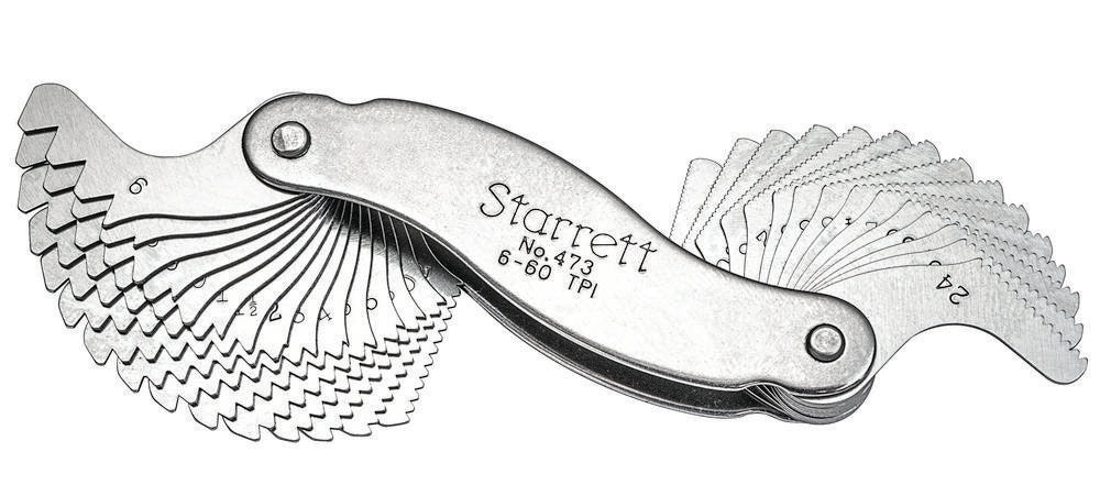 Jauge de pas de vis 6-60 Tpi 30 lames