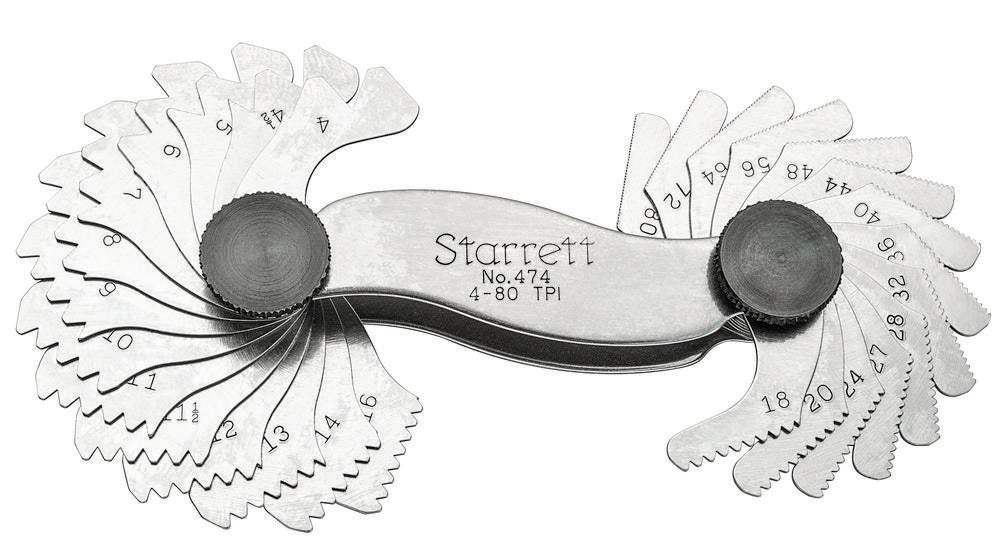 Jauge de pas de vis 4-80 Tpi 28 lames
