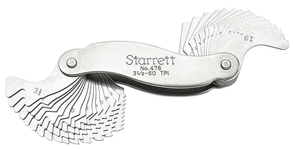 Calibre de pas de vis standard Whitworth 476