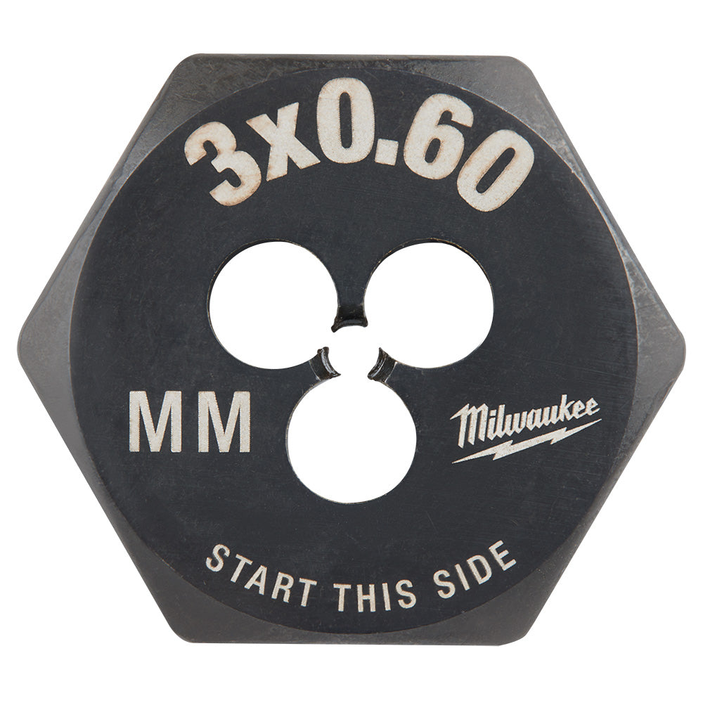 M3-0.60 mm 1-inch Hex Threading Die