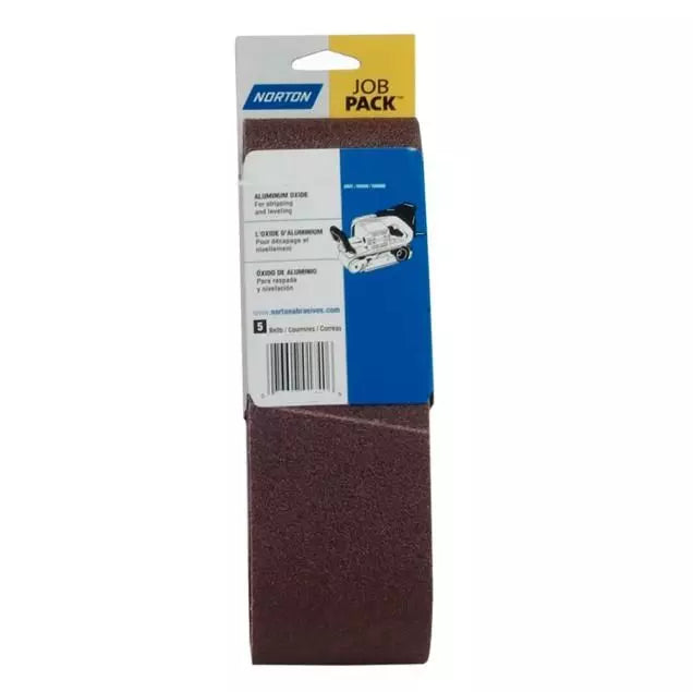 Ceinture portable Metalite - Grain 36, matériau en oxyde d'aluminium, matériau de support en coton, longueur de ceinture de 24 po, largeur de ceinture de 4 po