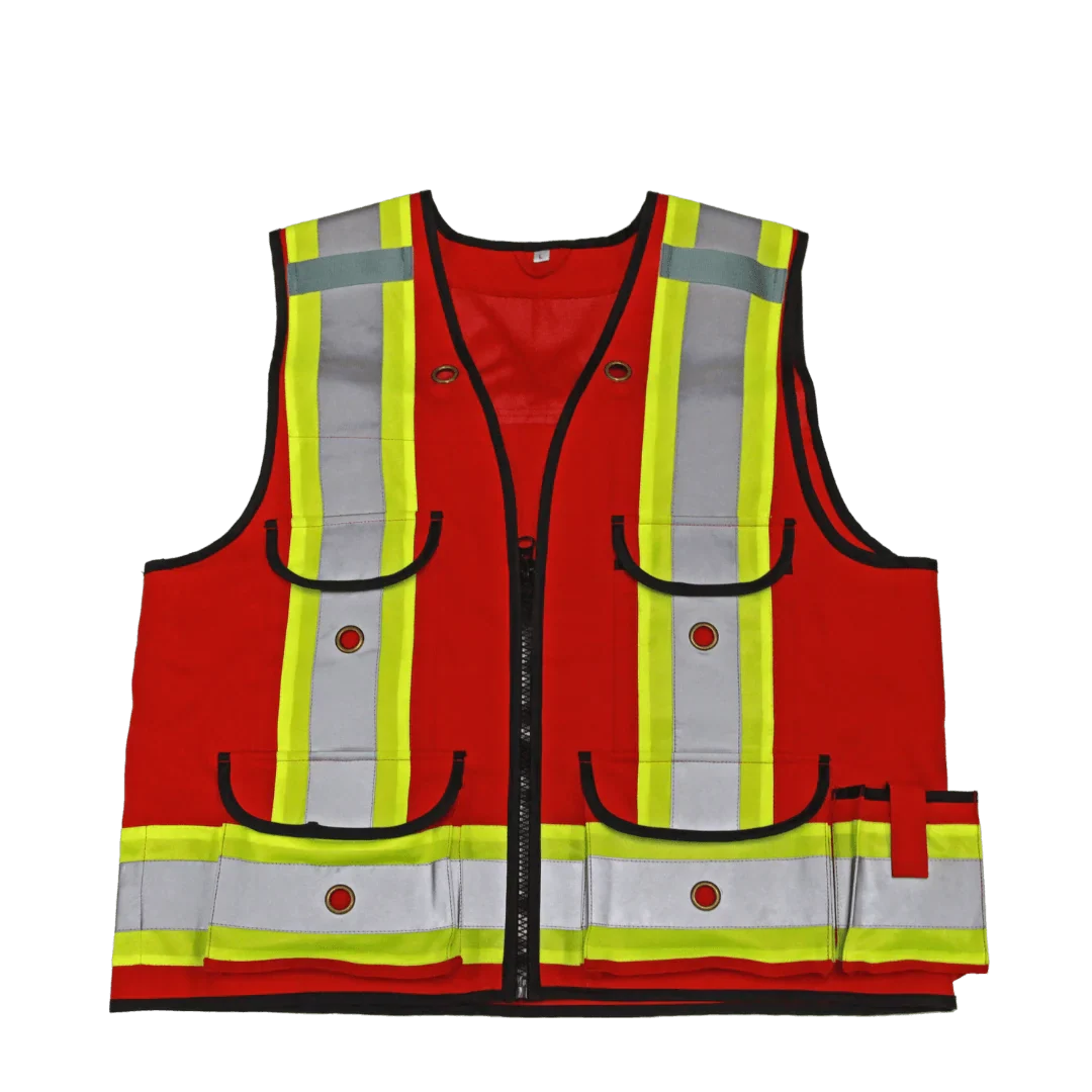 Gilet de sécurité haute visibilité Viking® All-Trades 1000D® pour géomètre, orange, polyester, L
