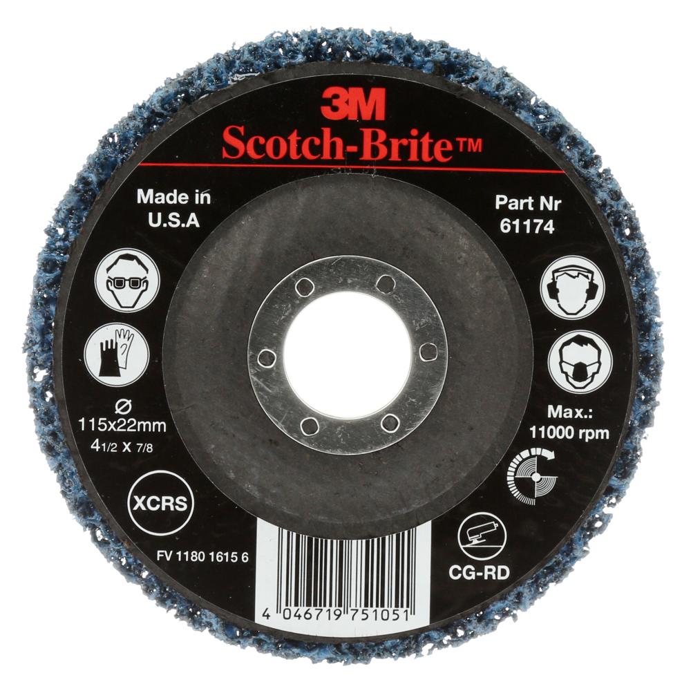 Disque de nettoyage et de décapage Scotch-Brite™ GP, CRS, 4,53 po x 5,59 po (11,5 cm x 2,2 cm), 10/cs