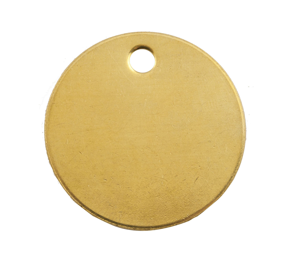 Tag 2in Round Brass 100/pk