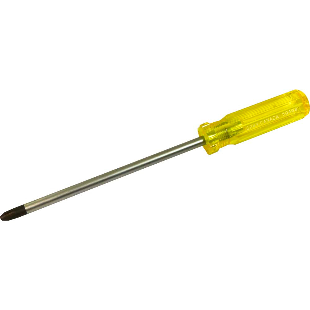 Tournevis cruciforme n° 4, longueur totale de 8 po