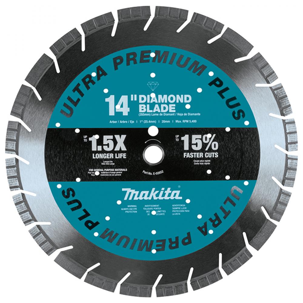 Lame diamantée segmentée Makita B-69674 de 14 po - Double usage