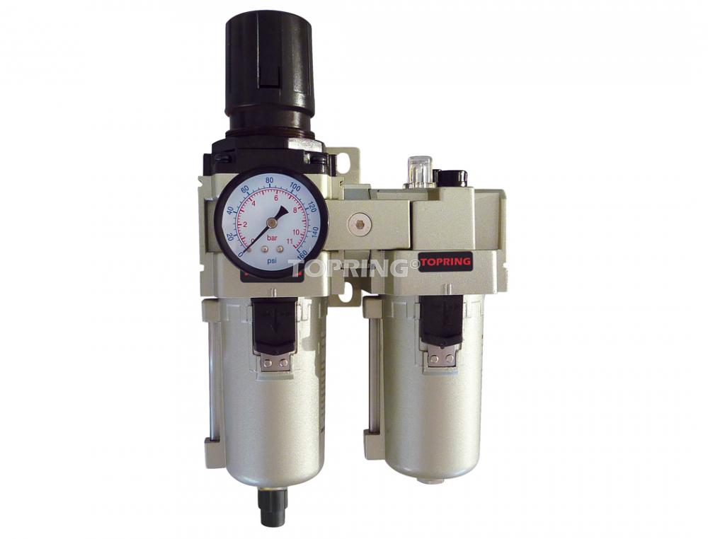 Filtre régulateur 5 microns 5 à 125 PSI et lubrificateur 3/4 (F) NPT S51, modèle Airflo 450