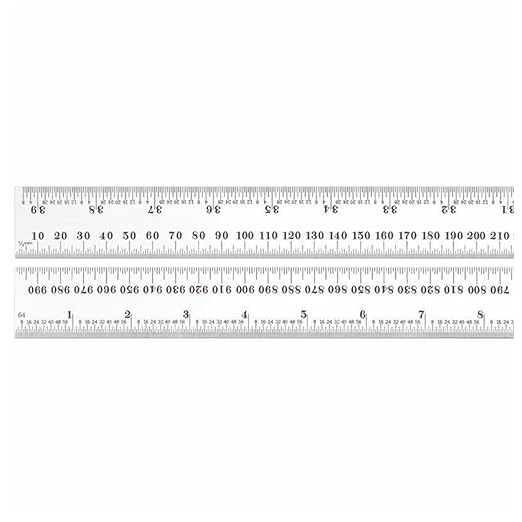 150mm - 6" Spring-Tempered Steel Rule With Millimeter & Inch Graduations