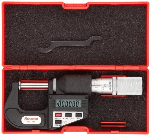 Micromètre à disque LCD Starrett 756FL-1, plage de mesure 0-1"