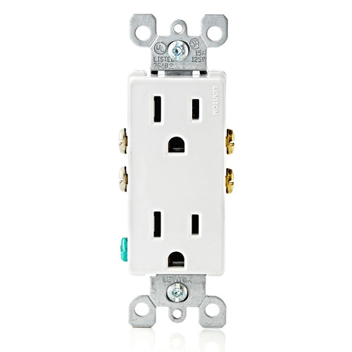15A Decora Duplex Receptacle White