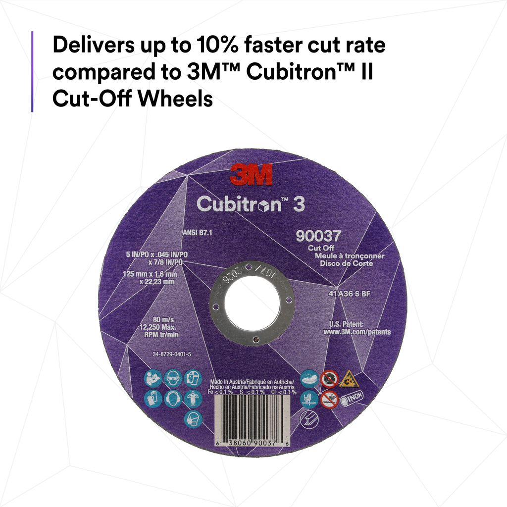 3M Cubitron 3 Cut-Off Wheel 5in T27 36+