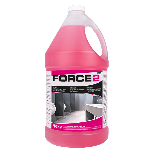 FORCE 2 - Nettoyant pour cuvettes de toilettes, urinoirs et surfaces en céramique, 3728, 3,8 L, 4/cs