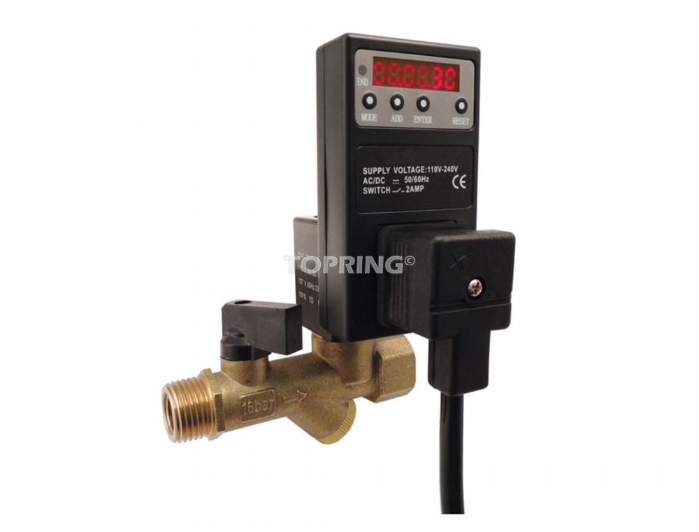 Purgeur automatique 1/2 (M) ou 1/4 (F) NPT avec réglage des intervalles de purge entre 1 seconde et 100h