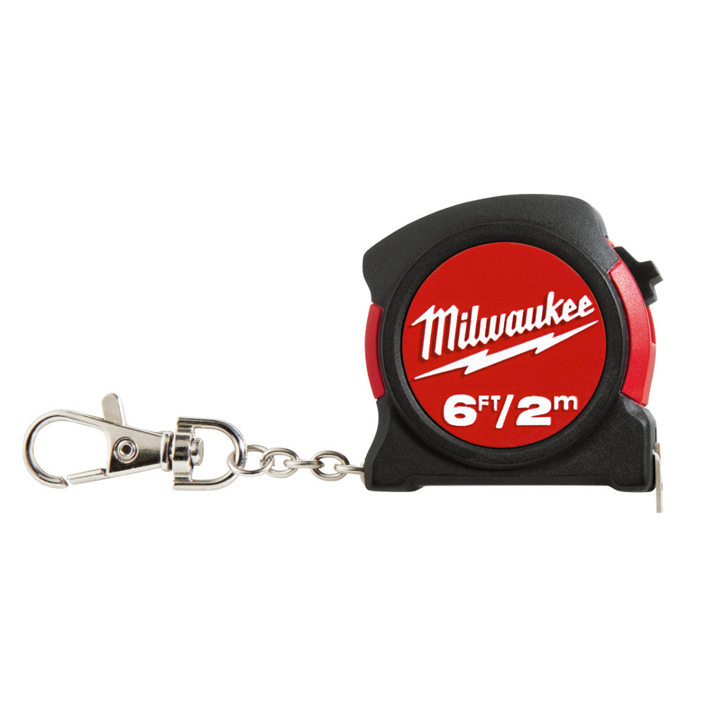6 ft / 2 M Keychain Tape Measure Clam