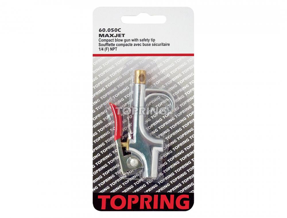 Pistolet de soufflage de sécurité 1/4 NPT, corps en zinc, modèle Maxjet